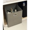 MODULOSTORAGE Boîte de rangement/tiroir pour meuble en tissu - Poignée métal - 27x27x28 cm - Gris