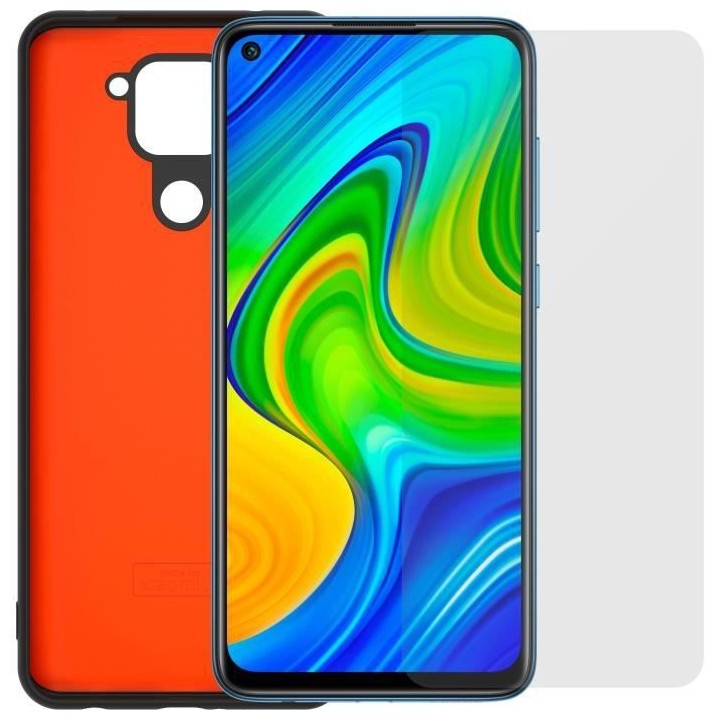 MADE FOR XIAOMI Pack Coque noire + Verre trempé pour Xiaomi Note 9