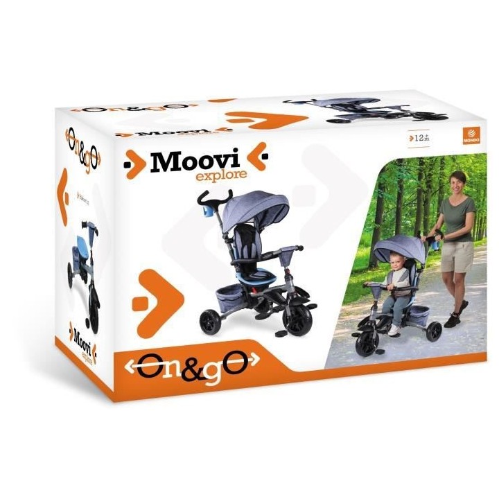 MONDO Tricycle évolutif convertible et pliable avec siege rotatif - O