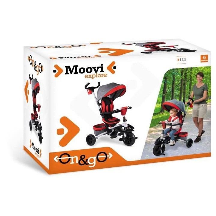MONDO Tricycle évolutif convertible et pliable avec siege rotatif - O
