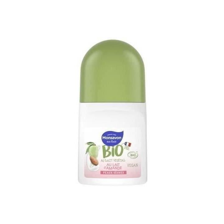MONSAVON Déodorant Bio bille Lait d'Amande - 150 ml