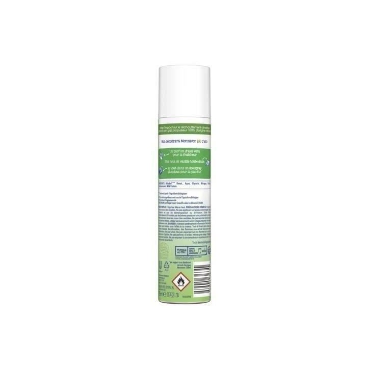 [Lot de 6] MONSAVON Déodorant Bio spray Aloe vera pointe de vanille -