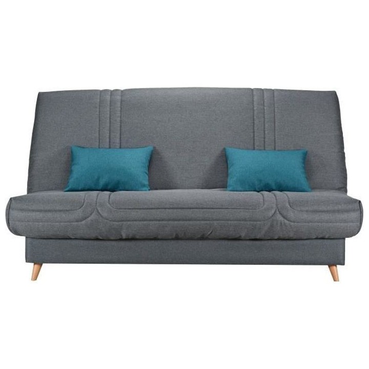 COMFORT BULTEX Clic clac 3 places - Tissu anthracite - Made in France