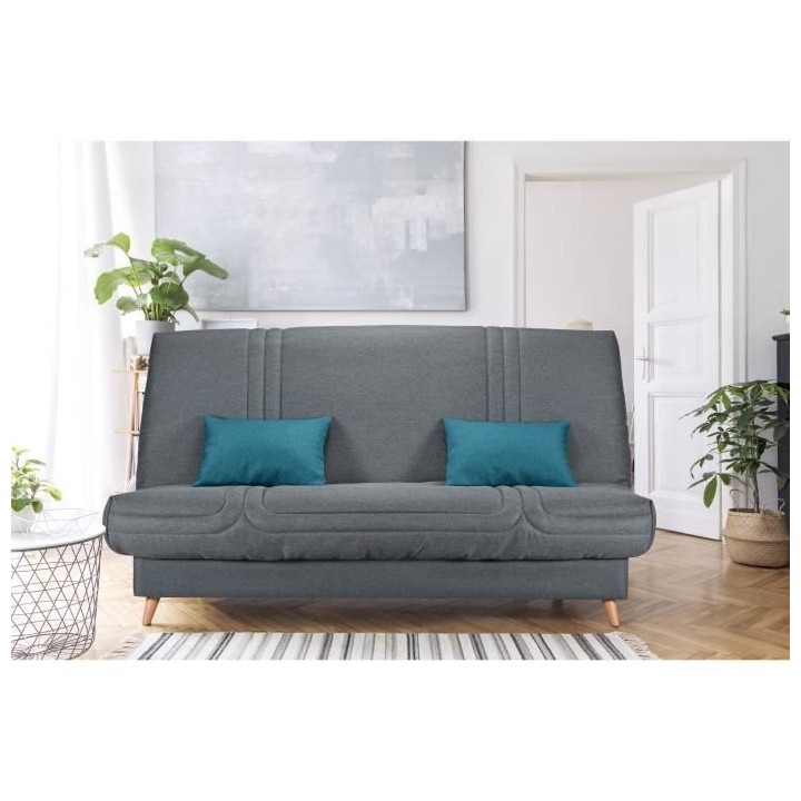 COMFORT BULTEX Clic clac 3 places - Tissu anthracite - Made in France