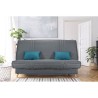 COMFORT BULTEX Clic clac 3 places - Tissu anthracite - Made in France - L 192 x P 95 x H 101 - MONA