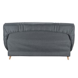 COMFORT BULTEX Clic clac 3 places - Tissu anthracite - Made in France - L 192 x P 95 x H 101 - MONA