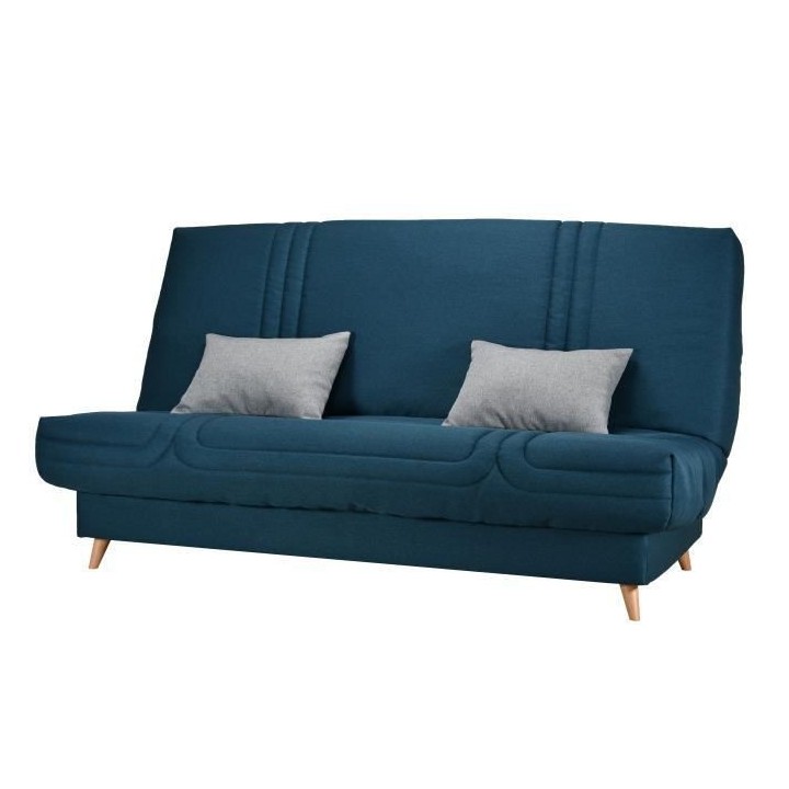 COMFORT BULTEX Clic clac 3 places - Tissu Bleu - Made in France - L 19