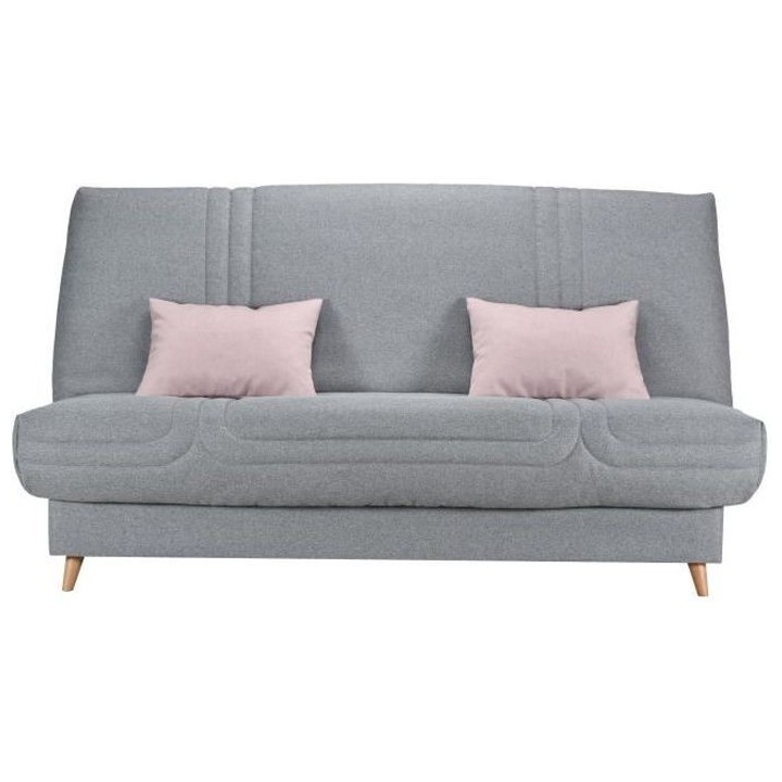 COMFORT BULTEX Clic clac 3 places - Tissu gris - Made in France - L 19