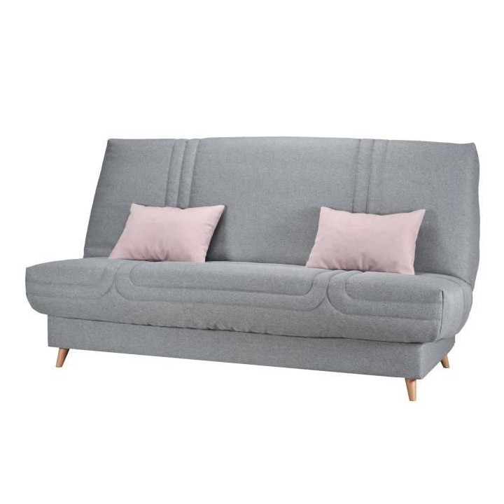 COMFORT BULTEX Clic clac 3 places - Tissu gris - Made in France - L 19