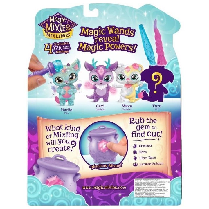 Pack de 4 petits compagnons mysteres - MOOSE TOYS - Mixlings - A parti