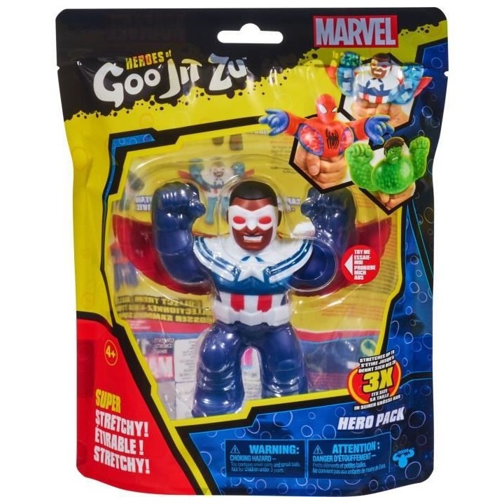 Figurine 11 cm - MOOSE TOYS - Sam Wilson - Captain America - Goo jit