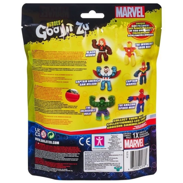 Figurine 11 cm - MOOSE TOYS - Sam Wilson - Captain America - Goo jit