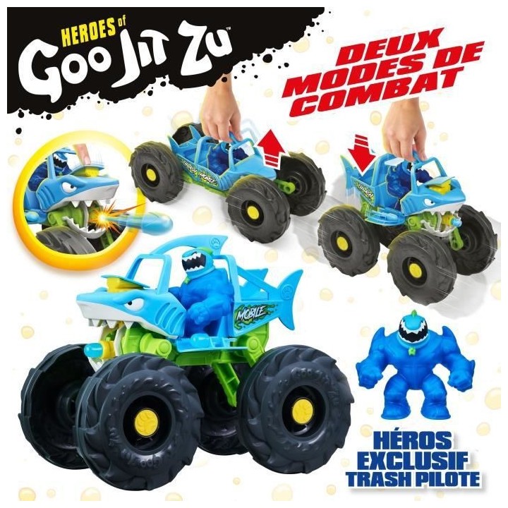 Monster truck de trash - MOOSE TOYS - Le requin - Goo Jit Zu