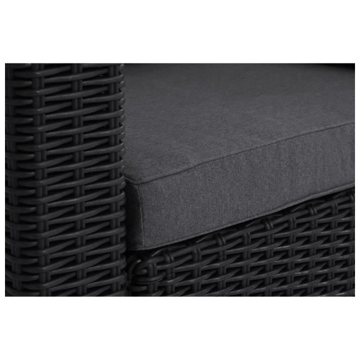 Salon de jardin - en résine imitation rotin tressé - Allibert by KET