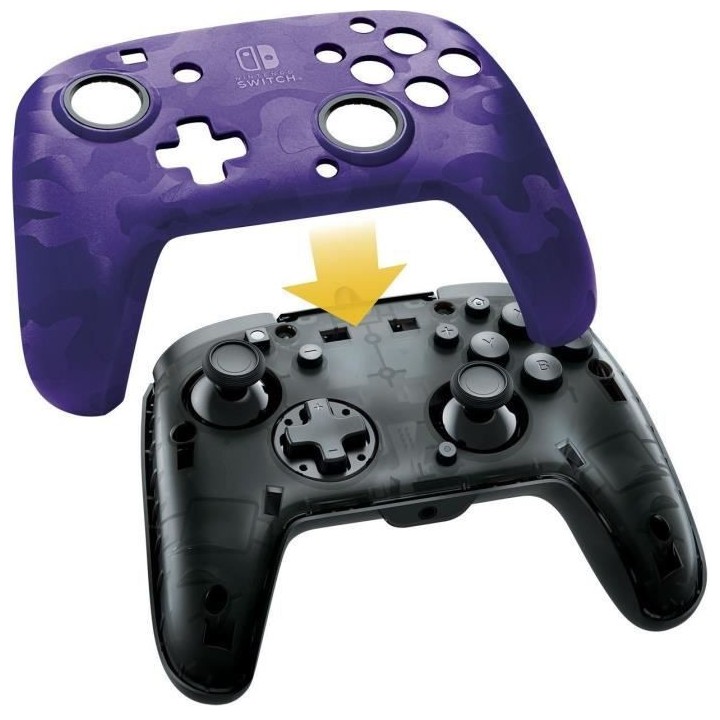 PDP Afterglow Manette Filaire Camouflage Violet Pour Nintendo Switch -