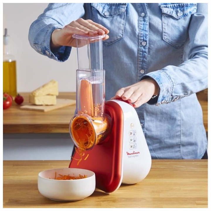 MOULINEX DJ753510 Découpe légume multifonction Fresh express 3 en 1,