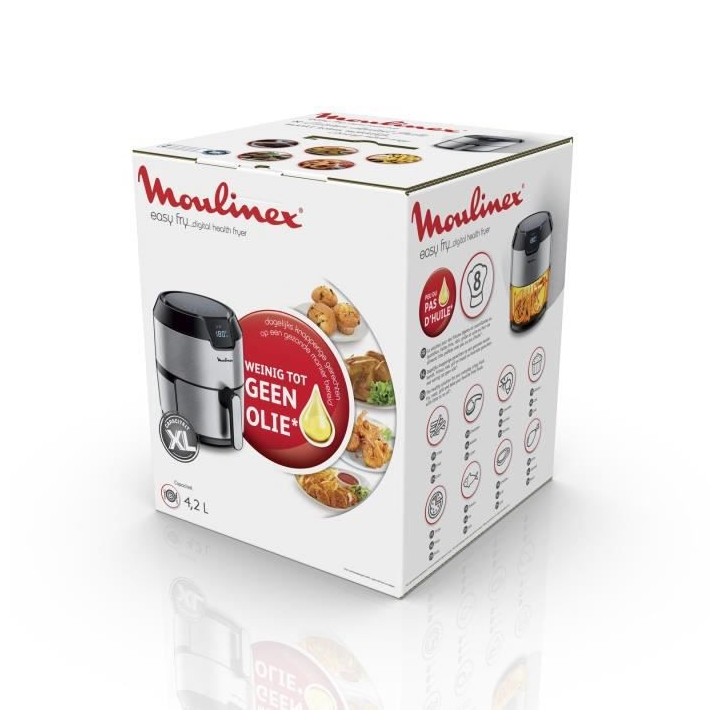 MOULINEX EZ401D10 Easy Fry Digital, Friteuse sans huile, Capacité XL