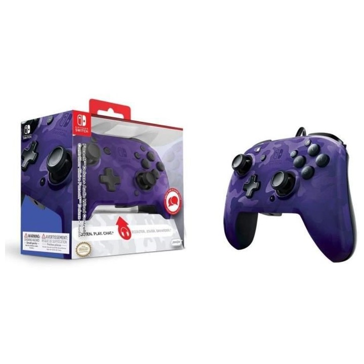 PDP Afterglow Manette Filaire Camouflage Violet Pour Nintendo Switch -