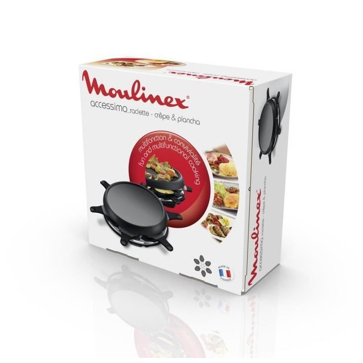 MOULINEX RE151812 Appareil a raclette multifonctions plancha et crepes