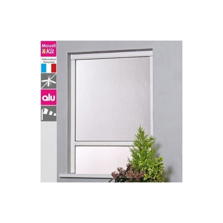 MOUSTIKIT Moustiquaire enroulable en aluminium pour fenetre L100 x H16