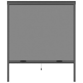 Moustiquaire fenetre L160 x H220 cm en aluminium gris anthracite - Rec
