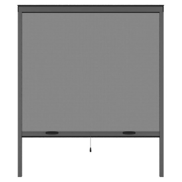 Moustiquaire fenetre L160 x H220 cm en aluminium gris anthracite - Rec