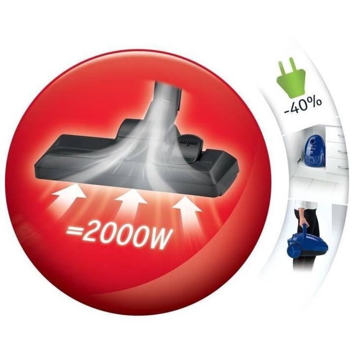 MOULINEX YY4869FE - Aspirateur traîneau avec sac Compacteo Ergo - 750