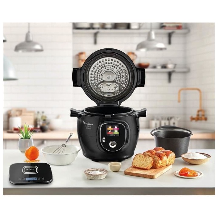 MOULINEX CE859800 Cookeo+ Connect Multicuiseur 6 L, Cuisson sous press