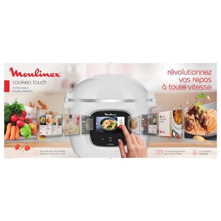 MOULINEX CE901100 Multicuiseur intelligent Haute pression COOKEO TOUCH