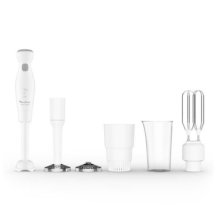 MOULINEX DDG25110 Robot Marie Mixeur a main, 2 vitesses, Fonction Turb