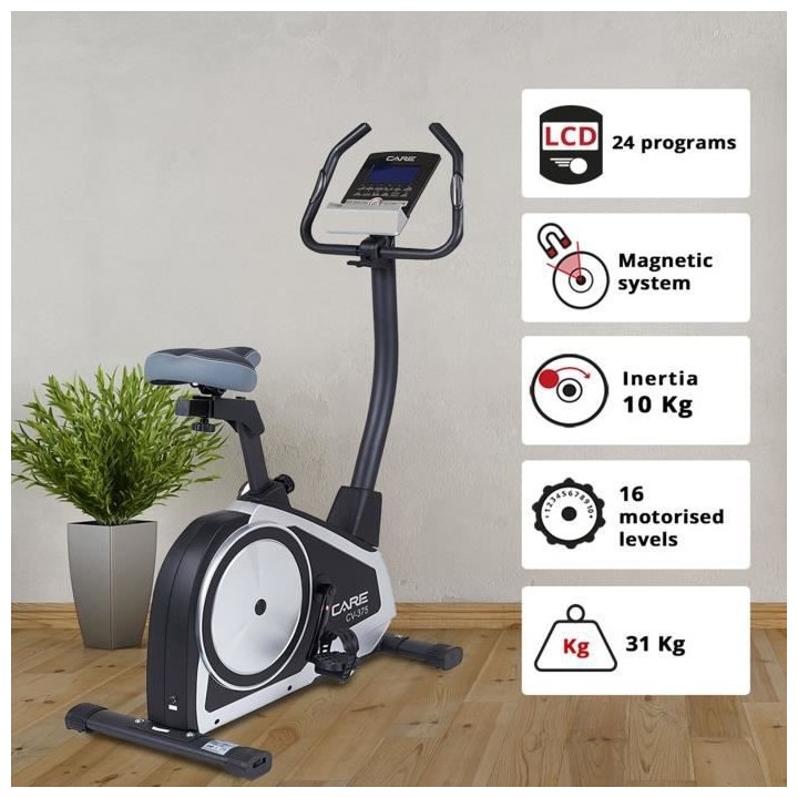 Vélo d'appartement - 24 programmes - Care - CV 375 - Connecté en opt