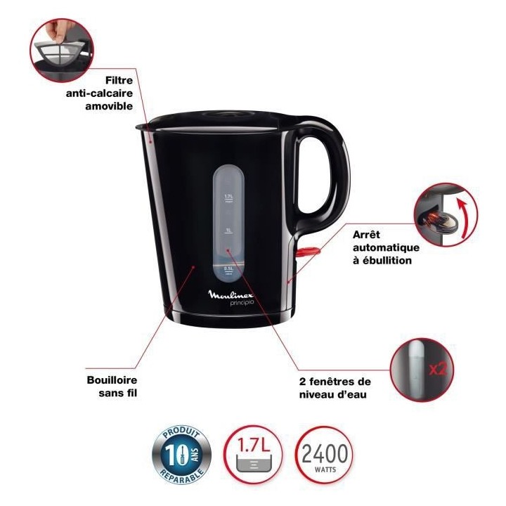 MOULINEX BY105810 Bouilloire électrique - Noir