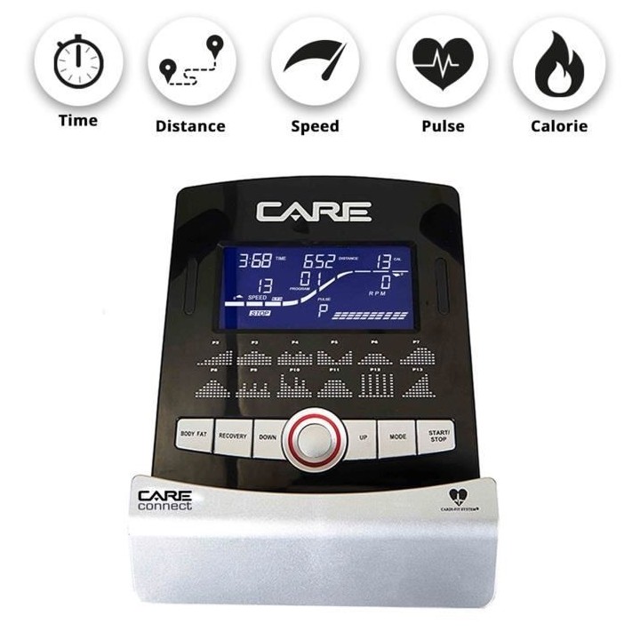 Vélo d'appartement - 24 programmes - Care - CV 375 - Connecté en opt