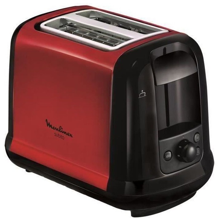 MOULINEX Grille-pain Subito - LT260D11 - 2 fentes - Rouge