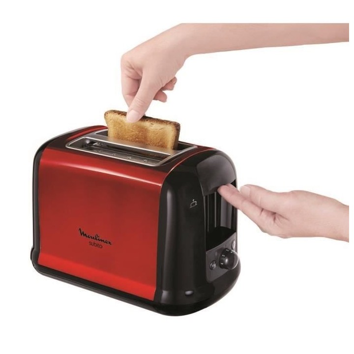 MOULINEX Grille-pain Subito - LT260D11 - 2 fentes - Rouge