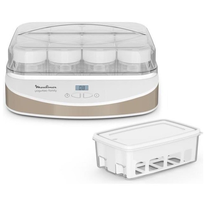MOULINEX YG233A10 Yogurteo Family Yaourtiere 12 pots verre 160 ml + ba