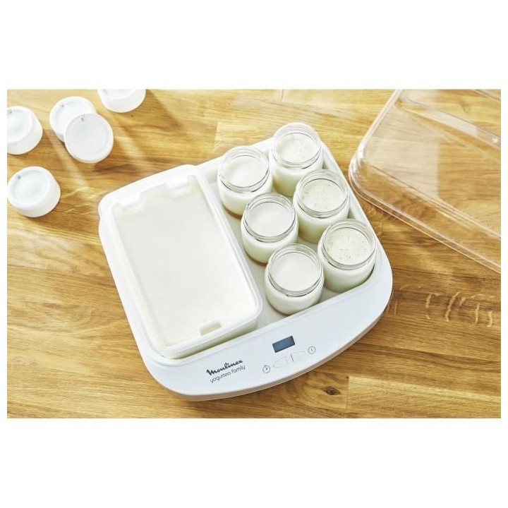 MOULINEX YG233A10 Yogurteo Family Yaourtiere 12 pots verre 160 ml + ba