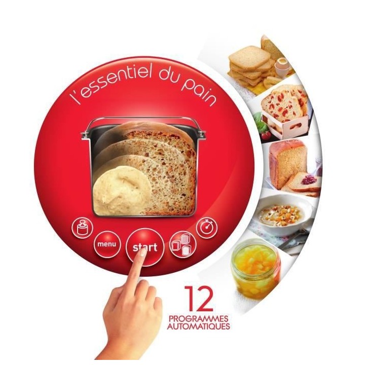 MOULINEX OW210130 Pain Doré Machine a pain 1 Kg, 12 programmes, Progr