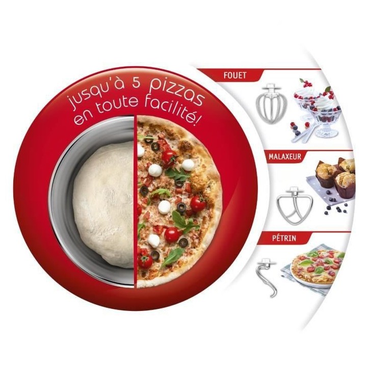 MOULINEX QA150110 Essential Robot pâtissier multifonction, 800 W, 6 v