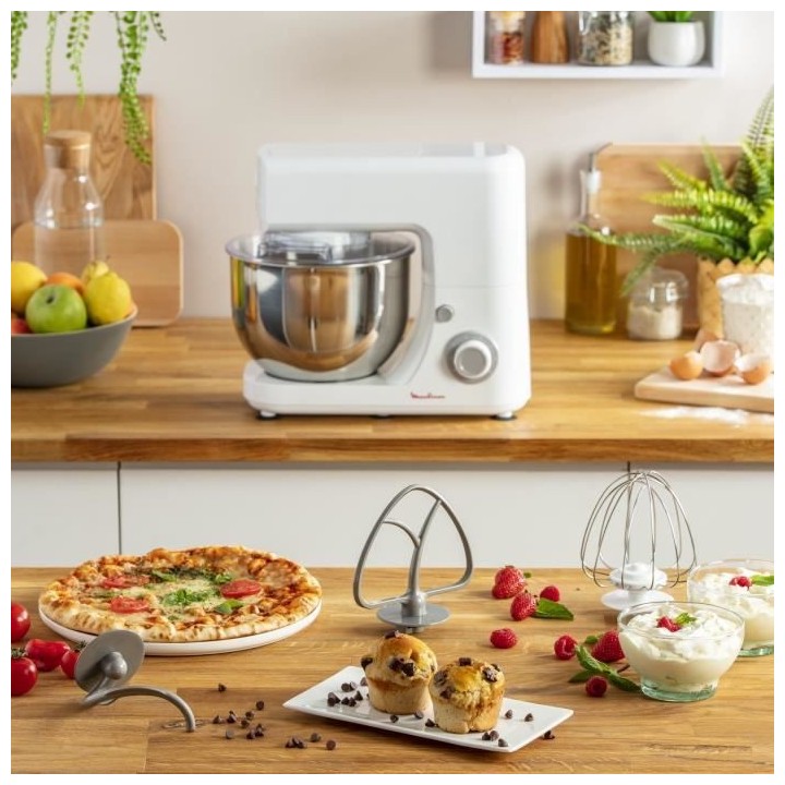 MOULINEX QA150110 Essential Robot pâtissier multifonction, 800 W, 6 v