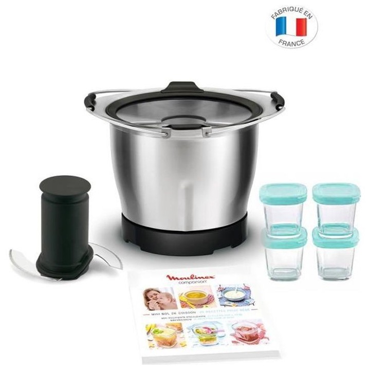 MOULINEX XF387E10 Accessoire mini bol cuisson 1,4L + 4 pots bébé pou
