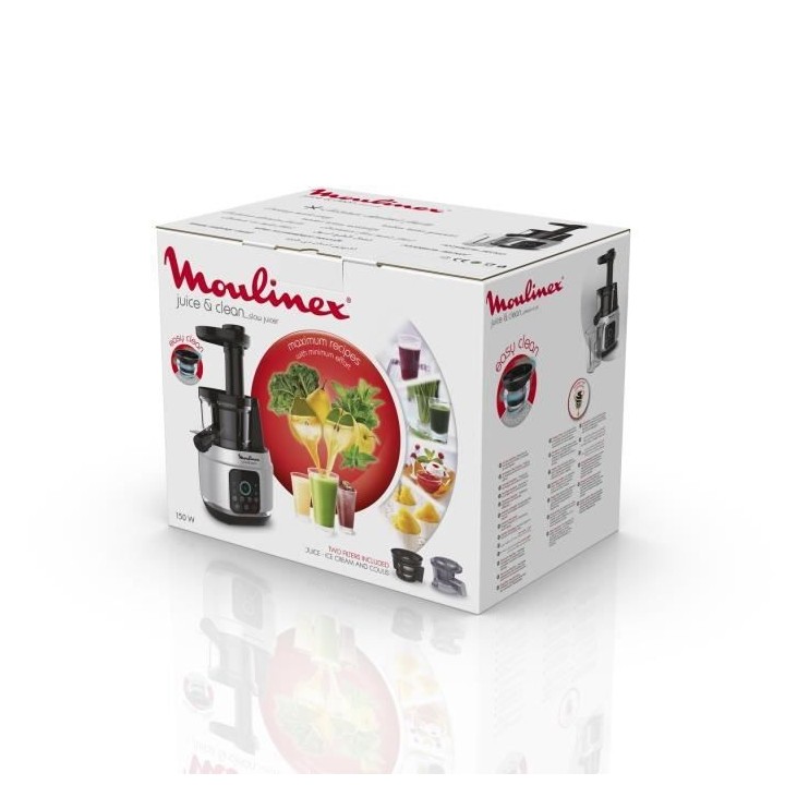 MOULINEX ZU420E10 Juice & Clean, Extracteur de jus, Technologie Easy C