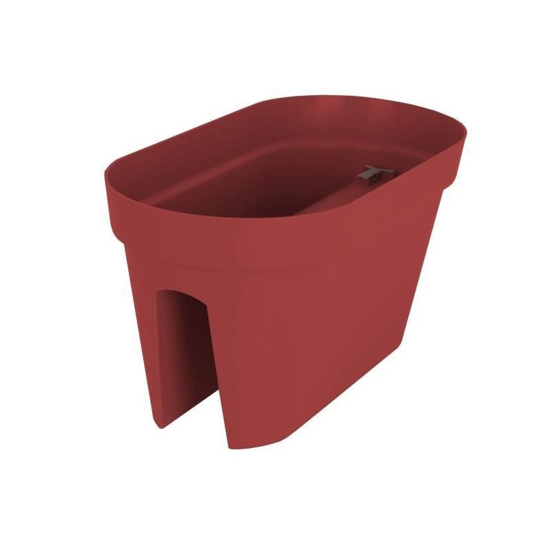 ARTEVASI Jardiniere pour balcon Capri - 30 x 60 x H 30 cm - 26,8 L - Rouge foncé