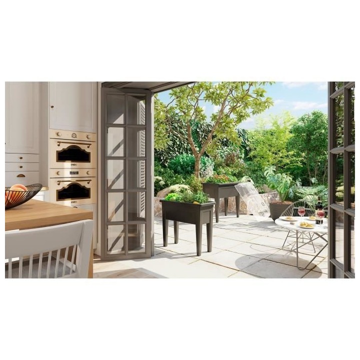 ARTEVASI Table de Culture Venezia - 39 x 80 x H 69 cm - Gris anthracit