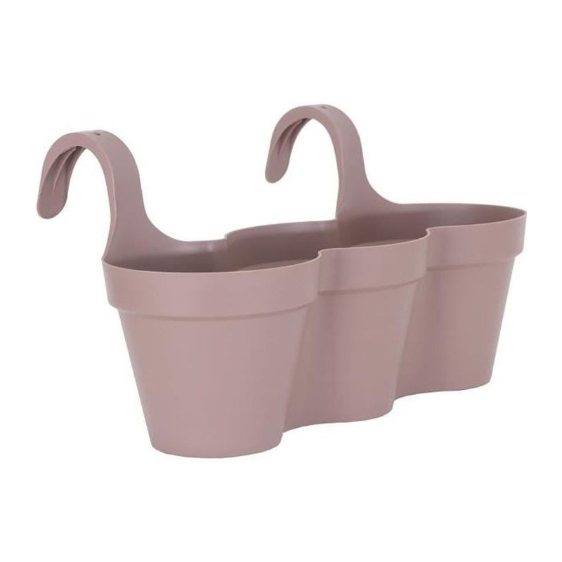 ARTEVASI Pot de fleurs pour balcon Capri Individ - 30,5 x 54 x H 28 cm - 11 L - Gris taupe