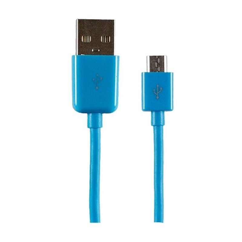 APM Cordon USB 2.0 USB-A/Micro USB - Mâle/Mâle - Bleu - 1m