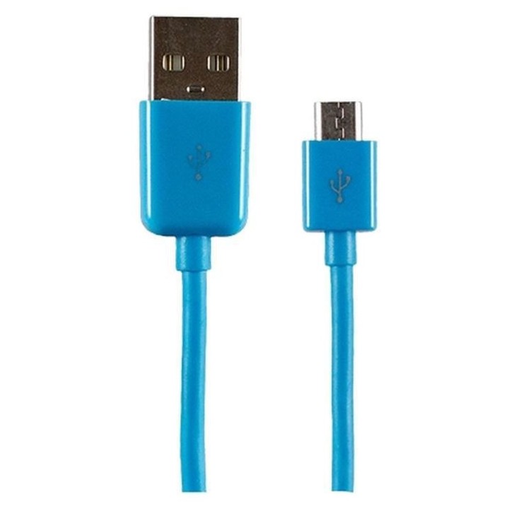 APM Cordon USB 2.0 USB-A/Micro USB - Mâle/Mâle - Bleu - 1m