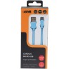 APM Cordon USB 2.0 USB-A/Micro USB - Mâle/Mâle - Bleu - 1m