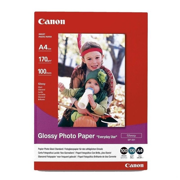 CANON Papier photo A4 GP-501 Glacé 210gr 100 feuilles