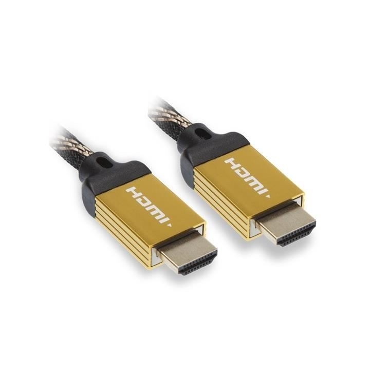 APM Cordon HDMI 2.0 Ultra HD 4K Ethernet - Mâle/Mâle - Plug Métal N